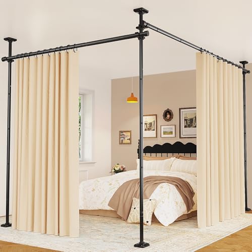 Black Adjustable Room Divider A894264