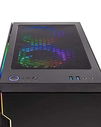 Black Gaming Computer PC Desktop with Ryzen 5 3600, RTX 3060 12GB, 1TB SSD, 16GB DDR4 X734522