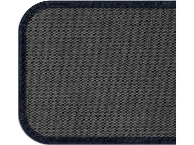Set of 12 Skid-Resistant Carpet Stair Treads Navy Blue 8 in. x 27 in. Q9028