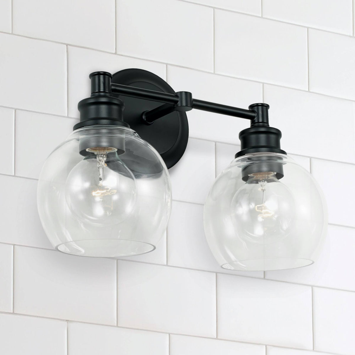 2 Light Matte Black Vanity T646269