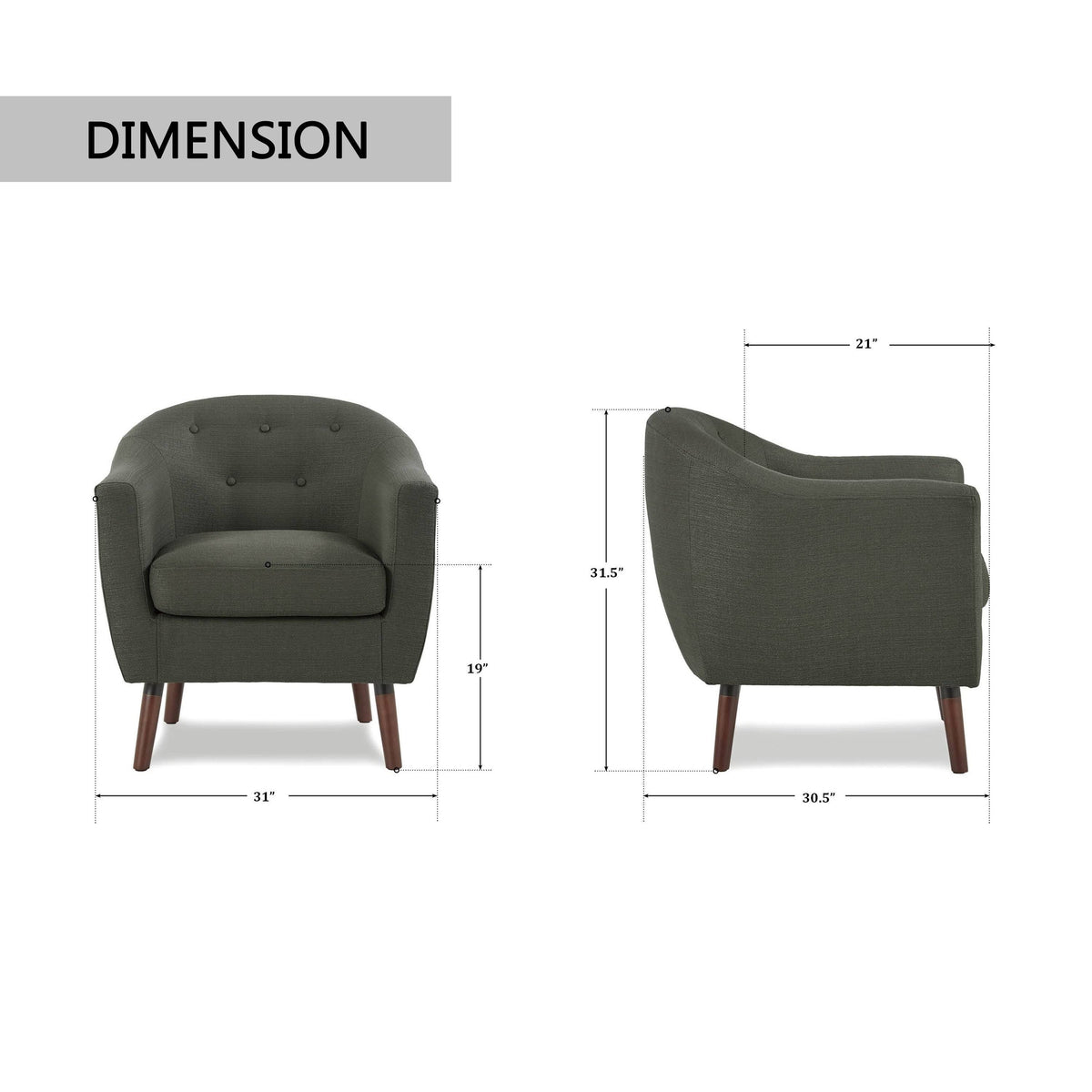 Sage Grey Accent Chair Z391