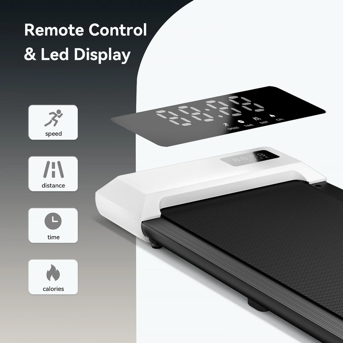 Walking Pad with Remote Control, 2 in 1 Under Desk Treadmill, 300lbs Capacity with LED Display P18044