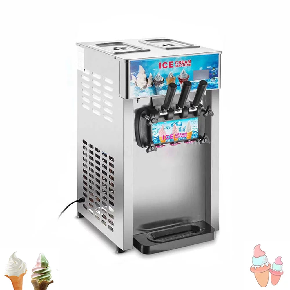 3 Flavor Soft Serve Ice Cream Machine 1400W E159365