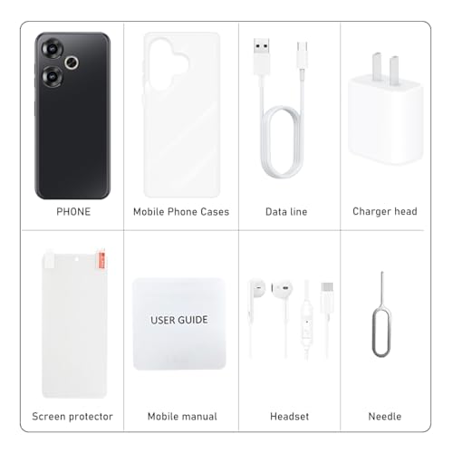 5G Smartphone Android 13 8GB+256GB Snapdragon 8Gen2 6.82" HD Screen 6800mAh Dual SIM Fingerprint Lock GPS Face ID Titanium Grey O837