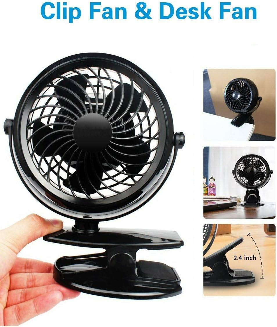 Battery Operated Fan with Clip, 5 Inch U77824