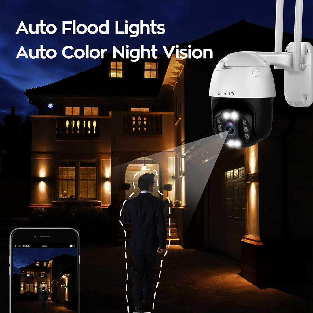 2K Auto-Track Rotation Wireless Security Camera A859946
