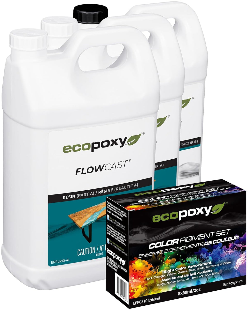 3.2 Gal Deep Pour Epoxy Resin with 8 x 60ml Pigment Kit D8018