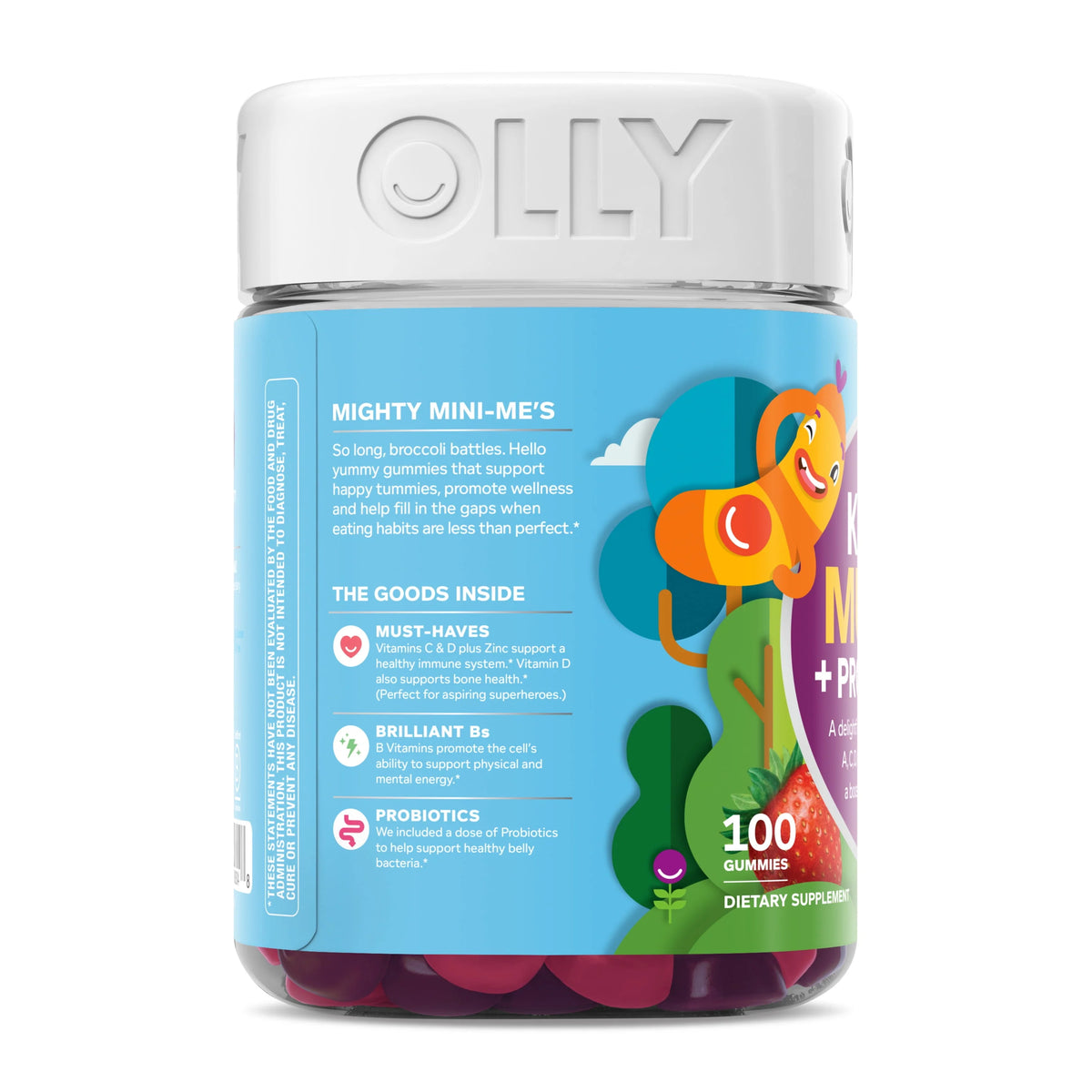Kids Multivitamin Probiotic Gummy, Berry, 100 Ct R970