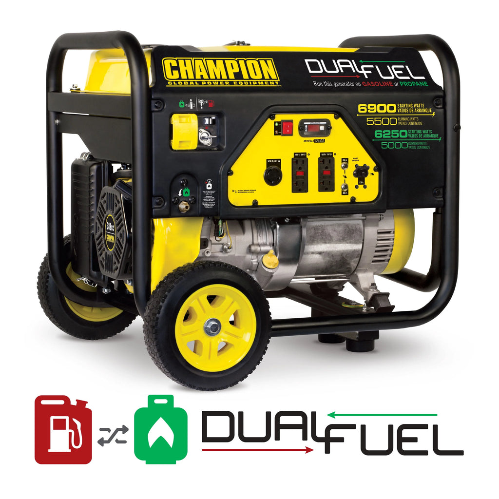 Dual Fuel Portable Generator with Wheel Kit O2196