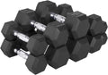 150 LB Hex Dumbbell Weight Set, Black V170