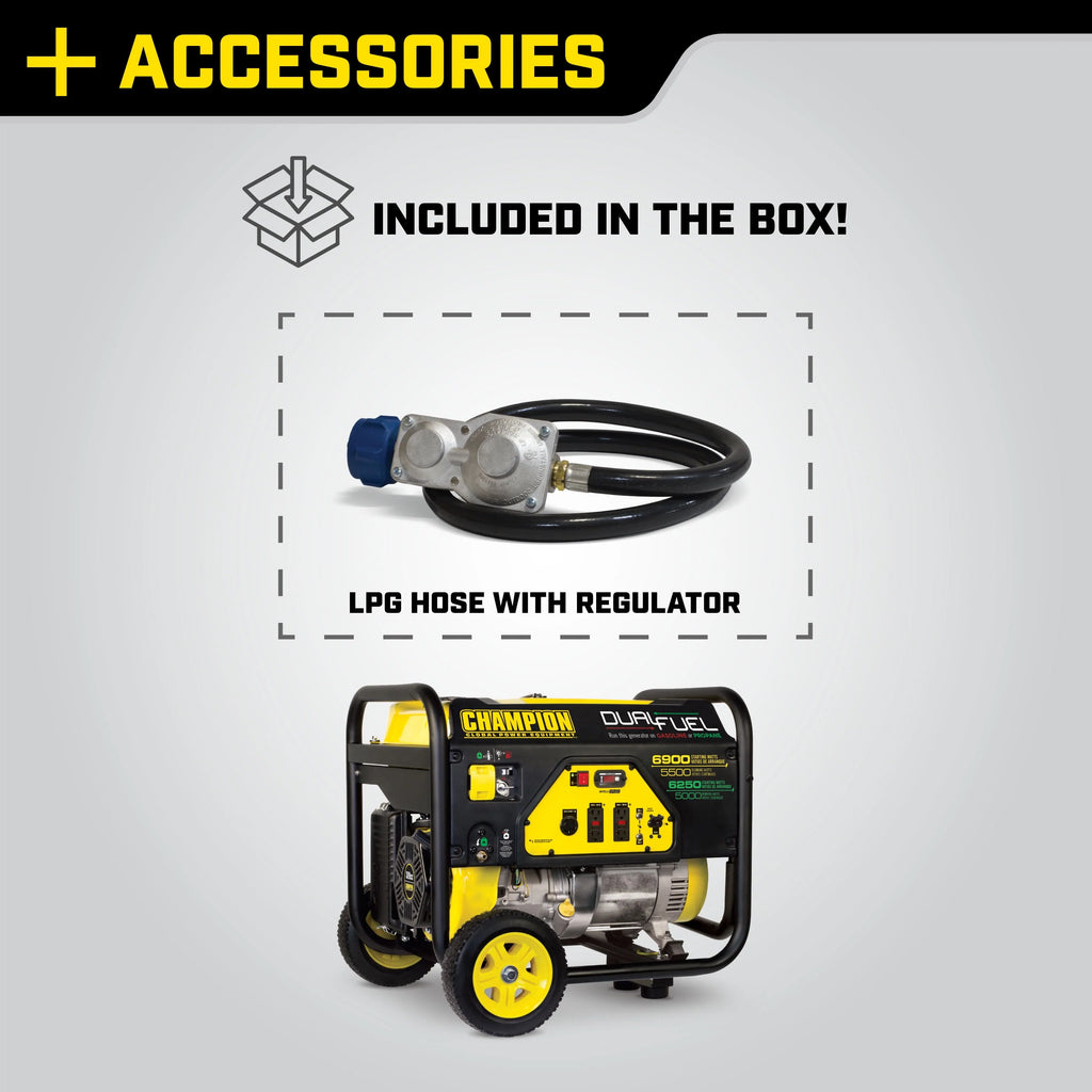 Dual Fuel Portable Generator with Wheel Kit O2196