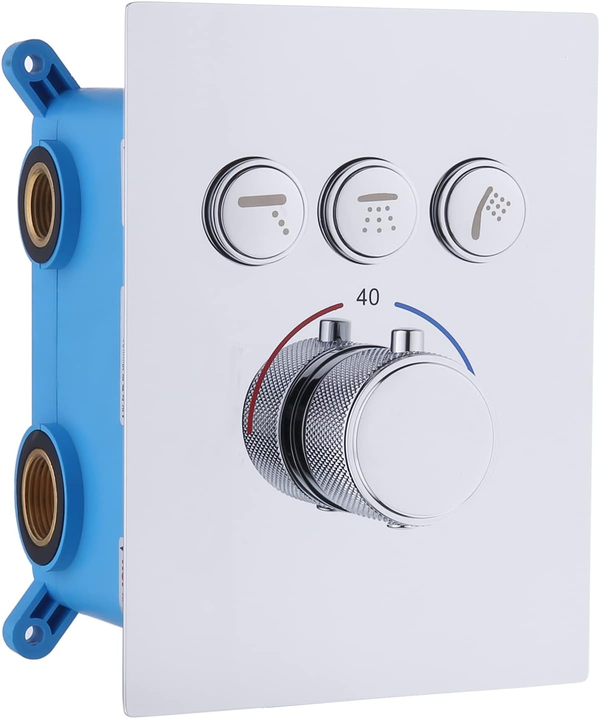 Brass Thermostatic Shower Mixing Valve with Diverter, Polished Chrome S66509