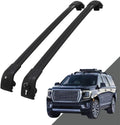Black Adjustable Lockable Roof Rack Side Rails Cross Bars P8232
