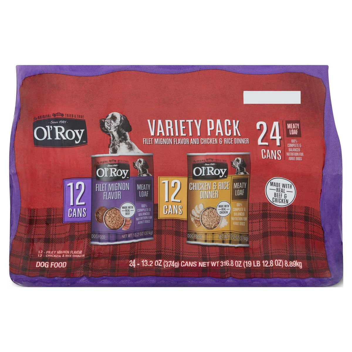 Meaty Loaf Wet Dog Food Variety Pack J96444