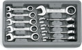 10 Pc. 12 Pt. Stubby Ratcheting Combination Wrench Set, Metric Z989441
