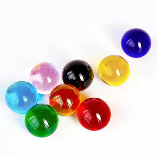 40mm Crystal Chakra Balls with LED Wooden Base Glass Sphere Night Light Decoration B304