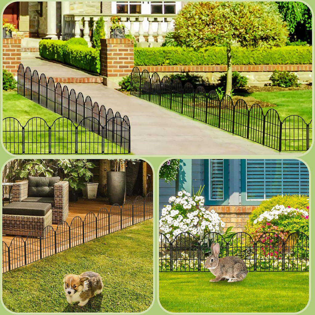 21in X 10.2ft Rustproof Metal Garden Fence, 10 Pack I465