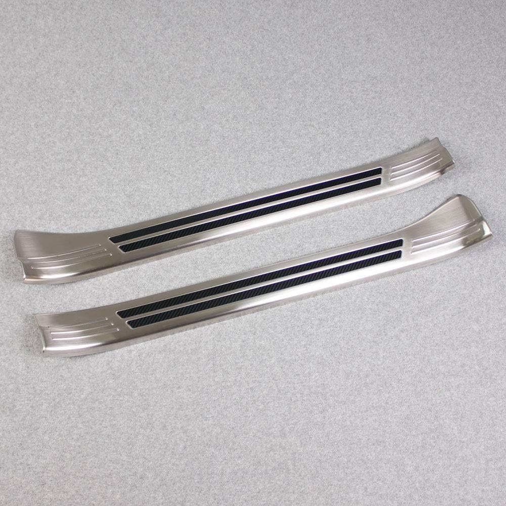 Silver Stainless Door Sill Scuff Plate Guard Cover Trims H859