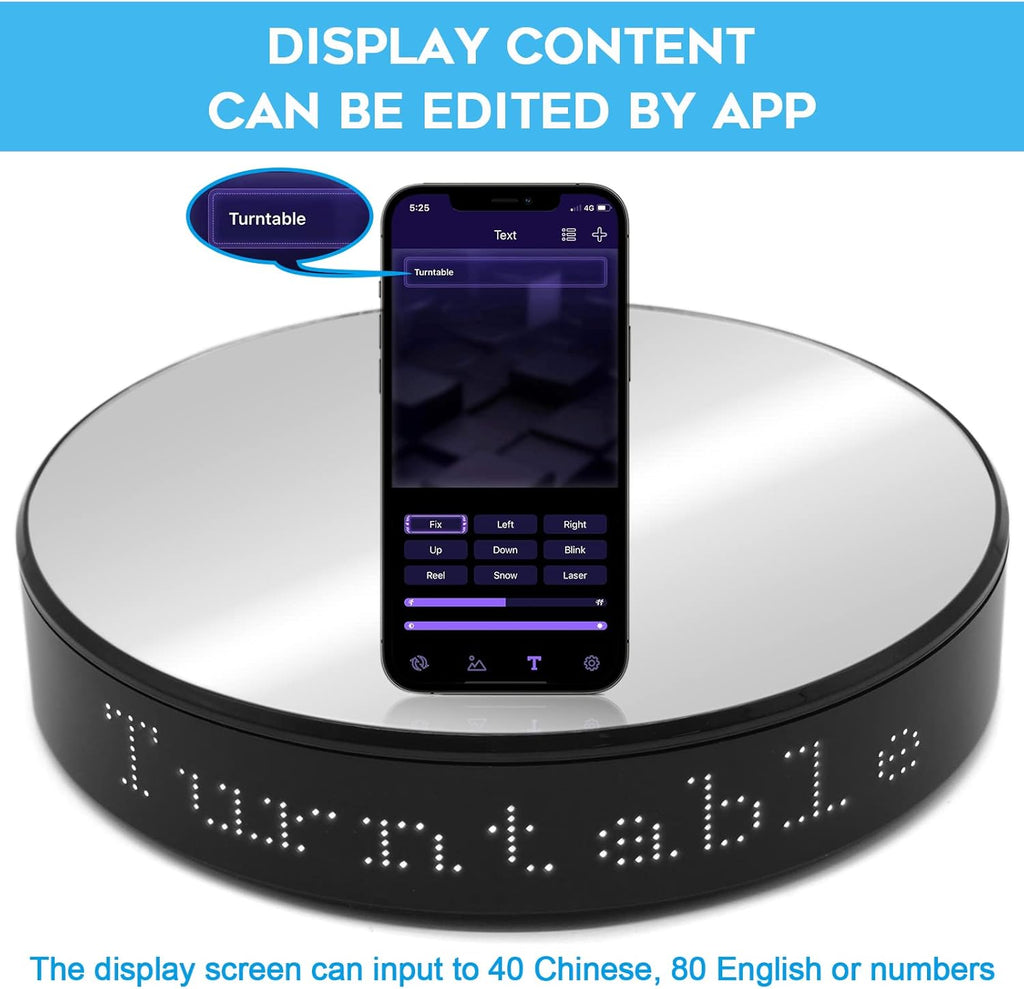 White Light Smart Rotating Turntable Display Stand V8221