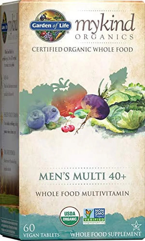 Whole Food Multivitamin for Men 40+, 60 Tablets E5465