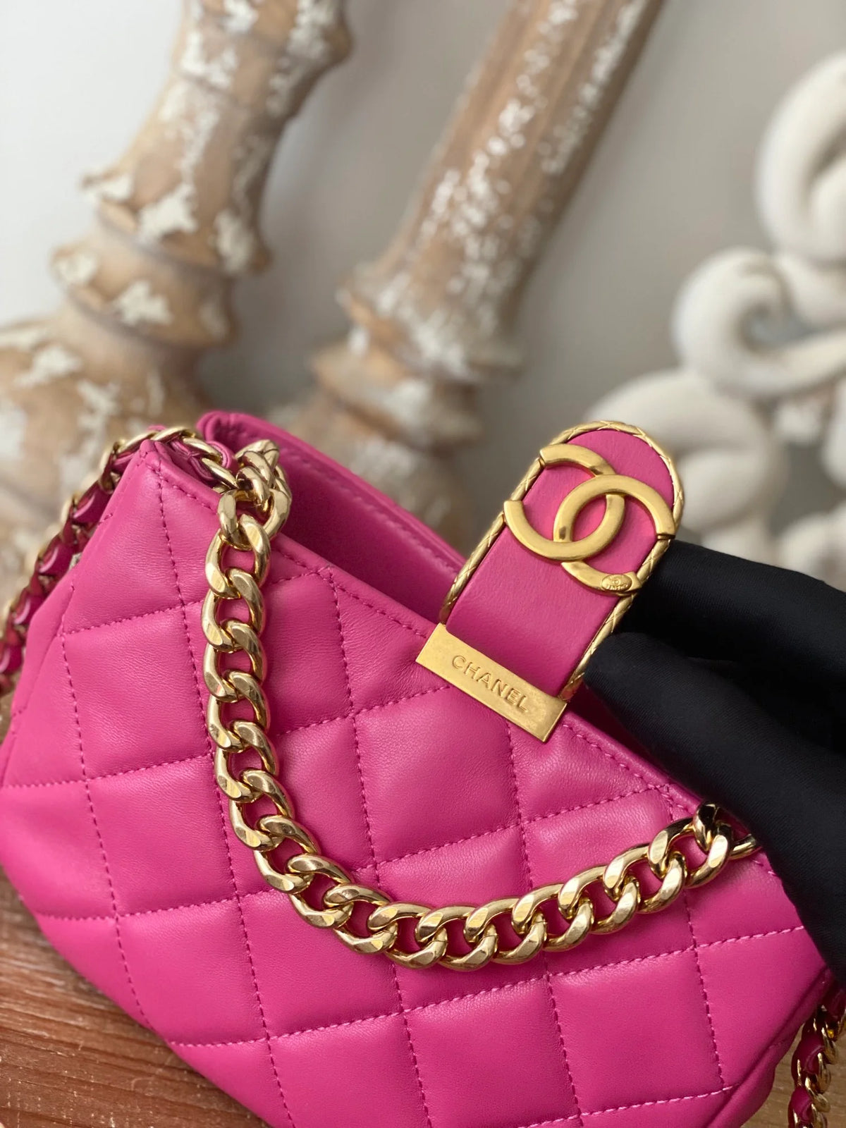Small Hobo Bag Gold Hardware Pink F355139