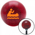 Orange Man in a Canoe Red Metal Flake Shift Knob with M16 x 1.5 Insert Z74339