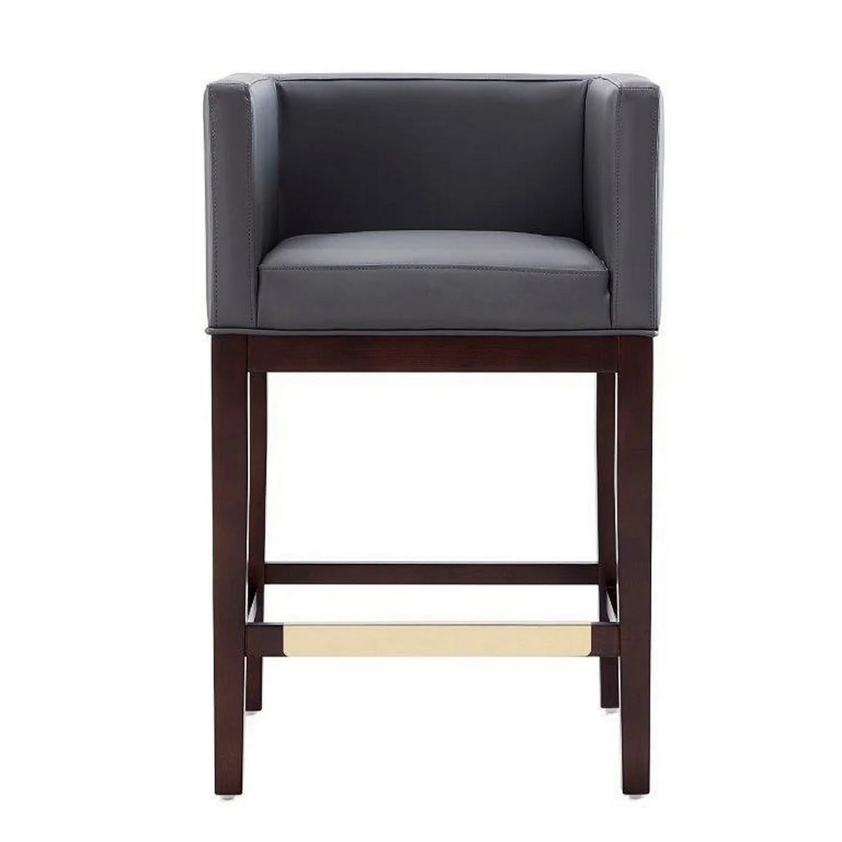 Grey and Dark Walnut Beech Wood Counter Height Bar Stool O227