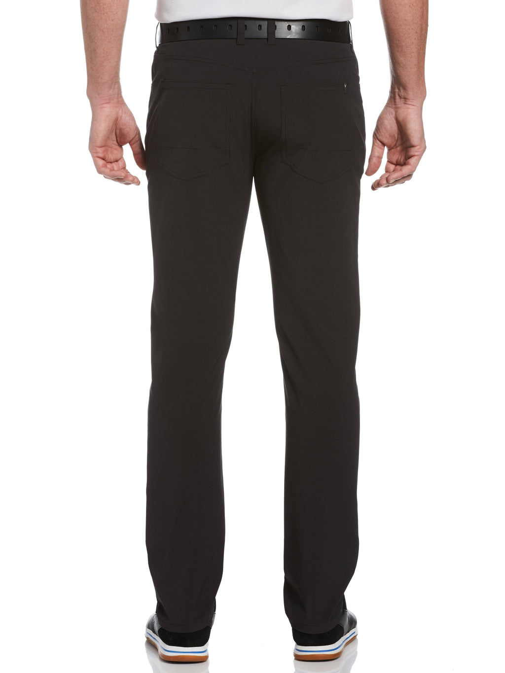 Black Heather Cotton Polyester Elastane 5-Pocket Pant T242