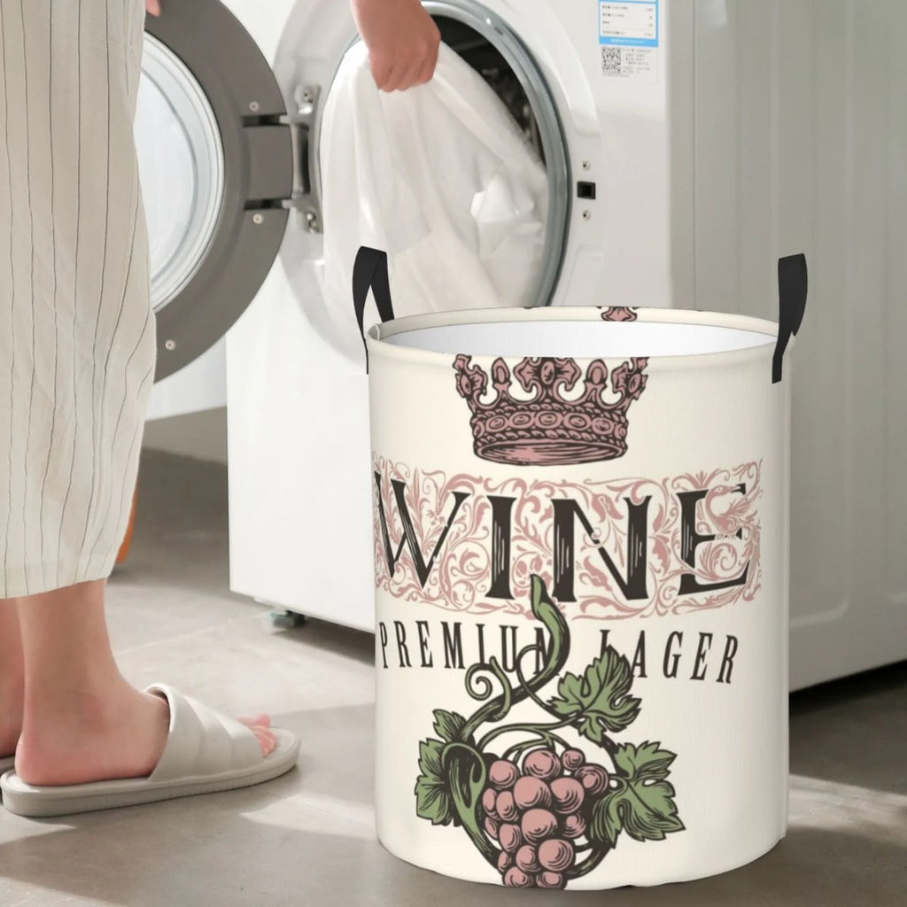 Wine Collapsible Laundry Hamper K439