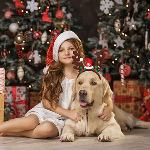 3 Pack Christmas Pet Headwear Brown Reindeer Antlers Headband H1999