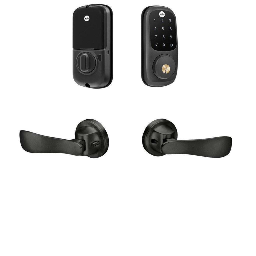 Z-Wave Plus Assure Lock Touchscreen Deadbolt with Passage Navis Paddles M904