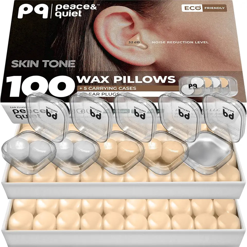 Beige Wax Ear Plugs 100 Pillows T73287