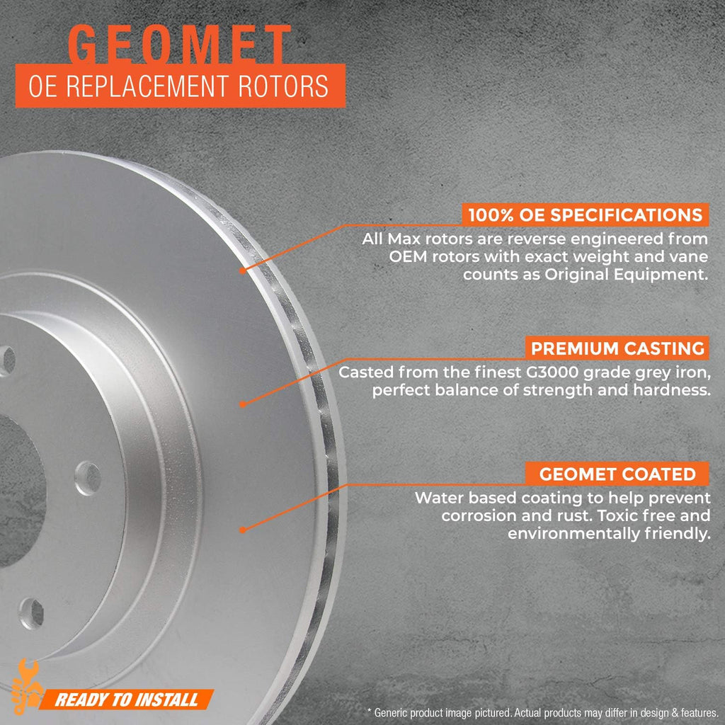 Max Brakes Geomet OE Rotors with Carbon Ceramic Pads N9720