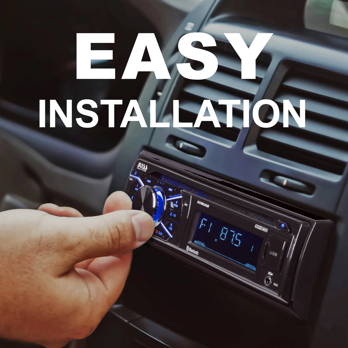 Single Din Car Stereo and Speakers E596612