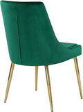 Velvet Dining Side Chair Set of 2 Green Gold R965