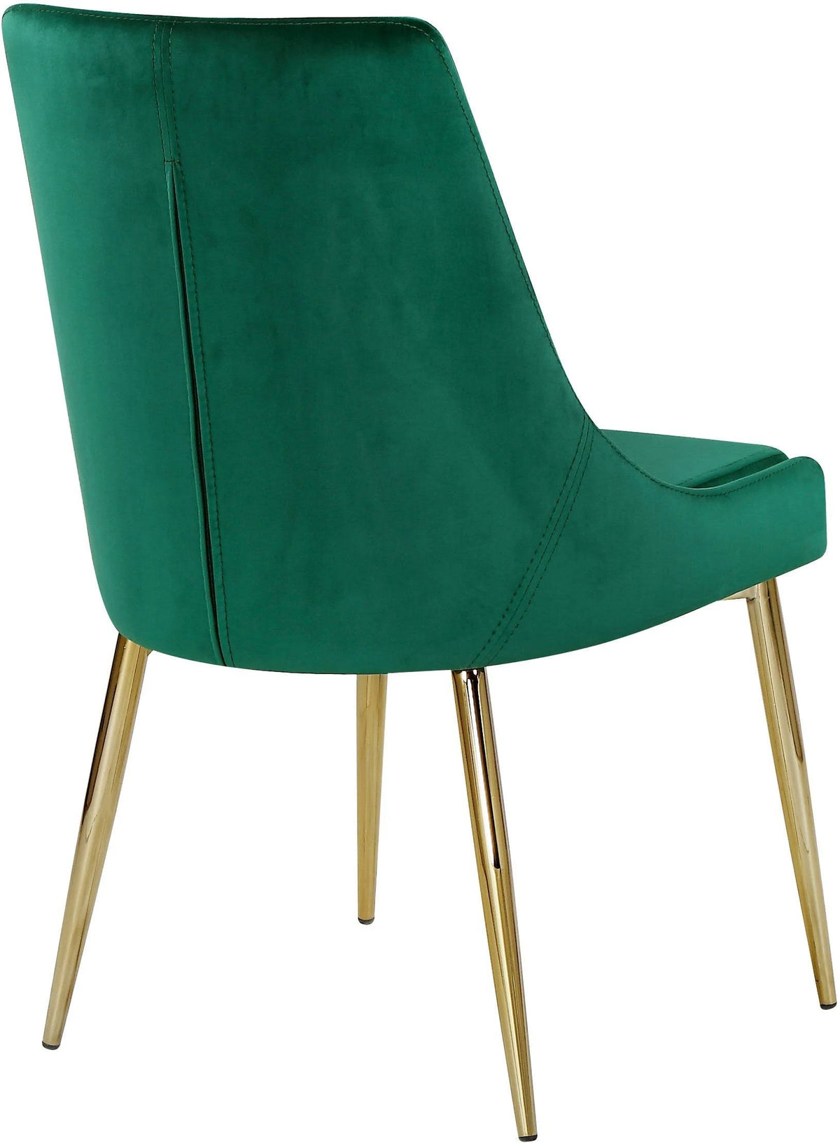 Velvet Dining Side Chair Set of 2 Green Gold R965