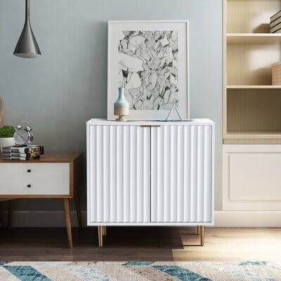 White 2 Door Accent Cabinet J3402