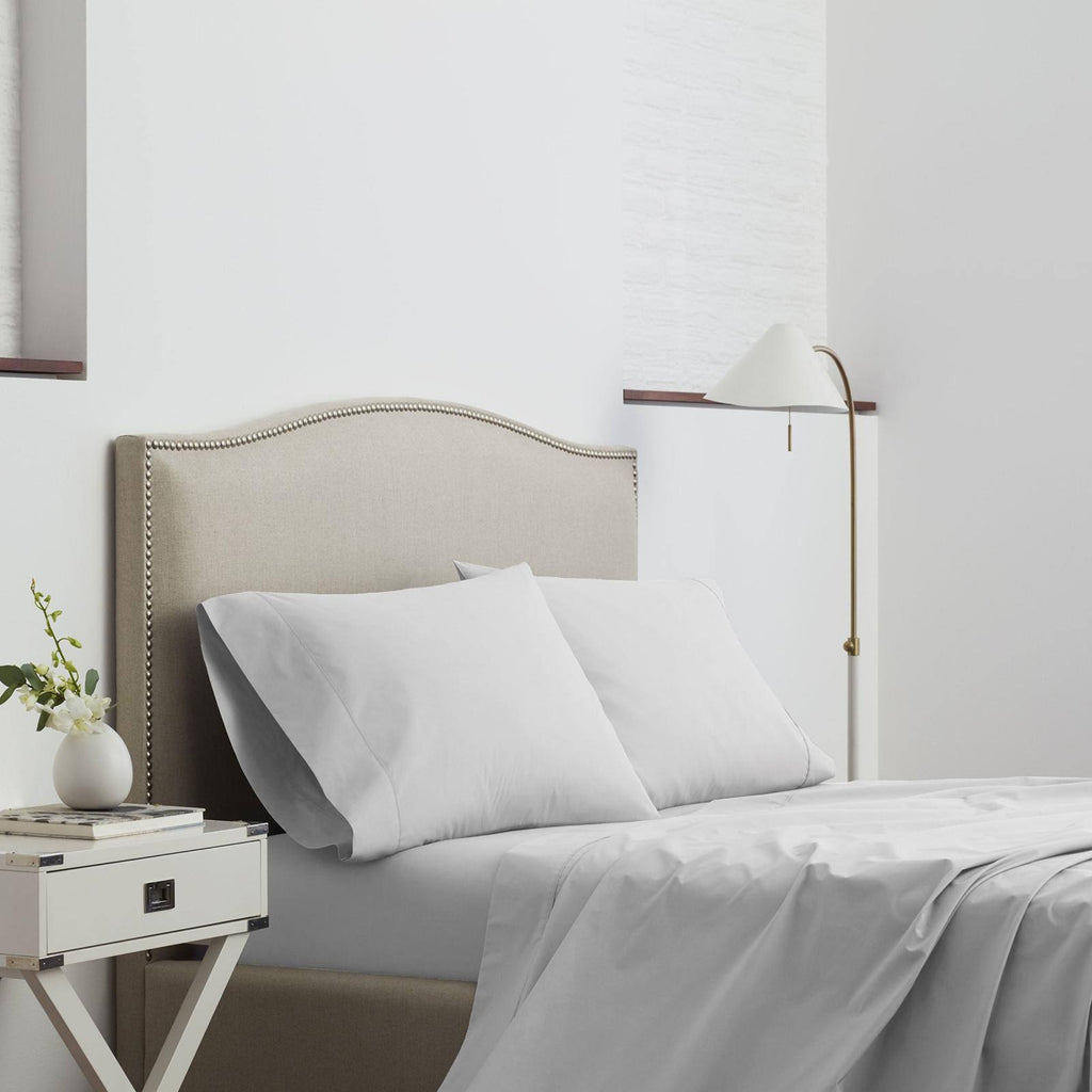 Grey Percale Twin Sheet Set T1046