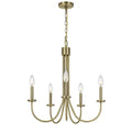5-Light Metal Chandelier Antique Brass X83272