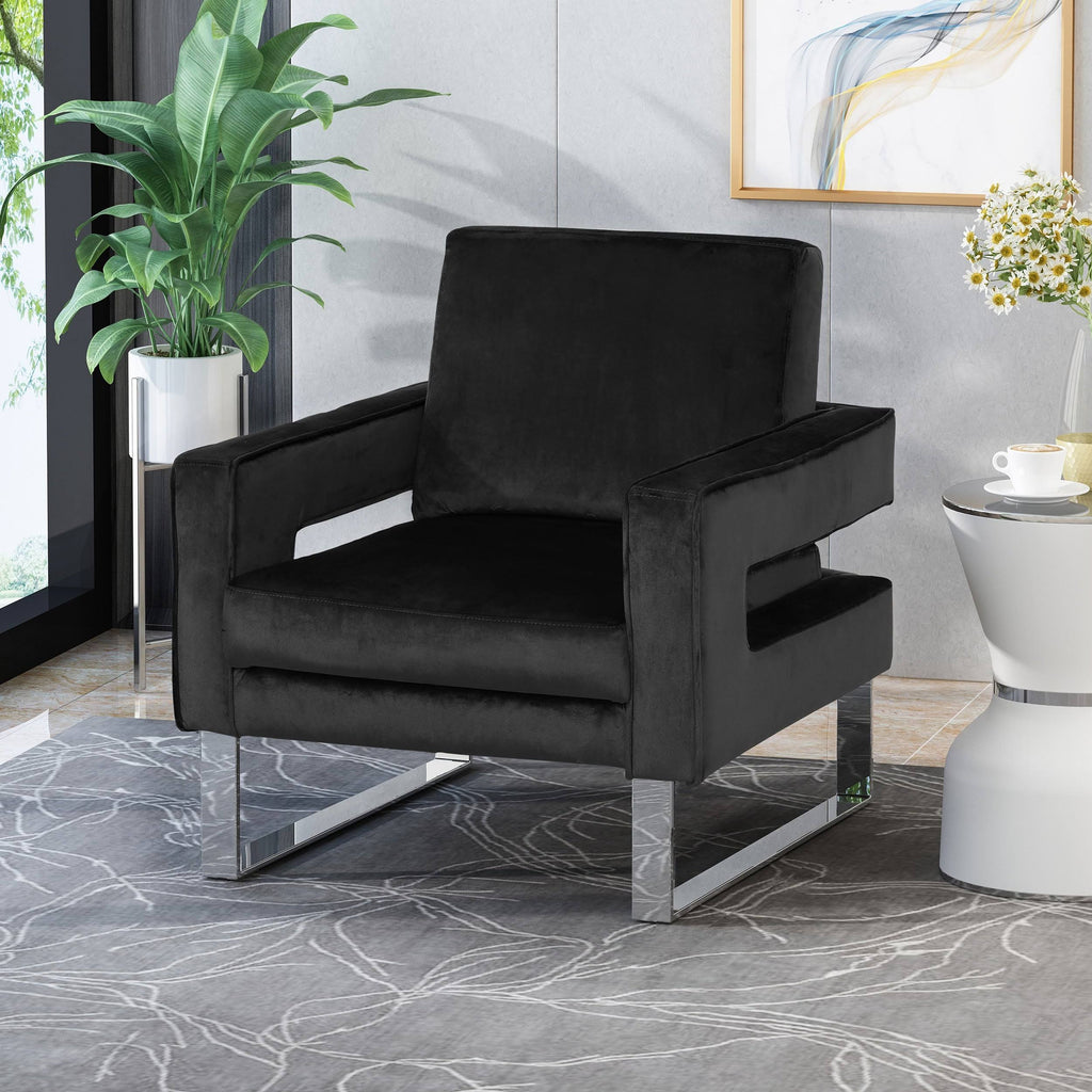 Gray Velvet Club Chair H639840