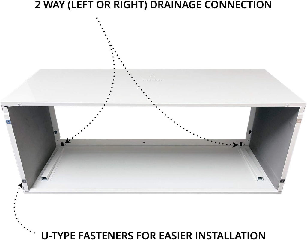 Folded Metal PTAC Wall Sleeve And Exterior Grille with Condensate Drain Kit Z37096