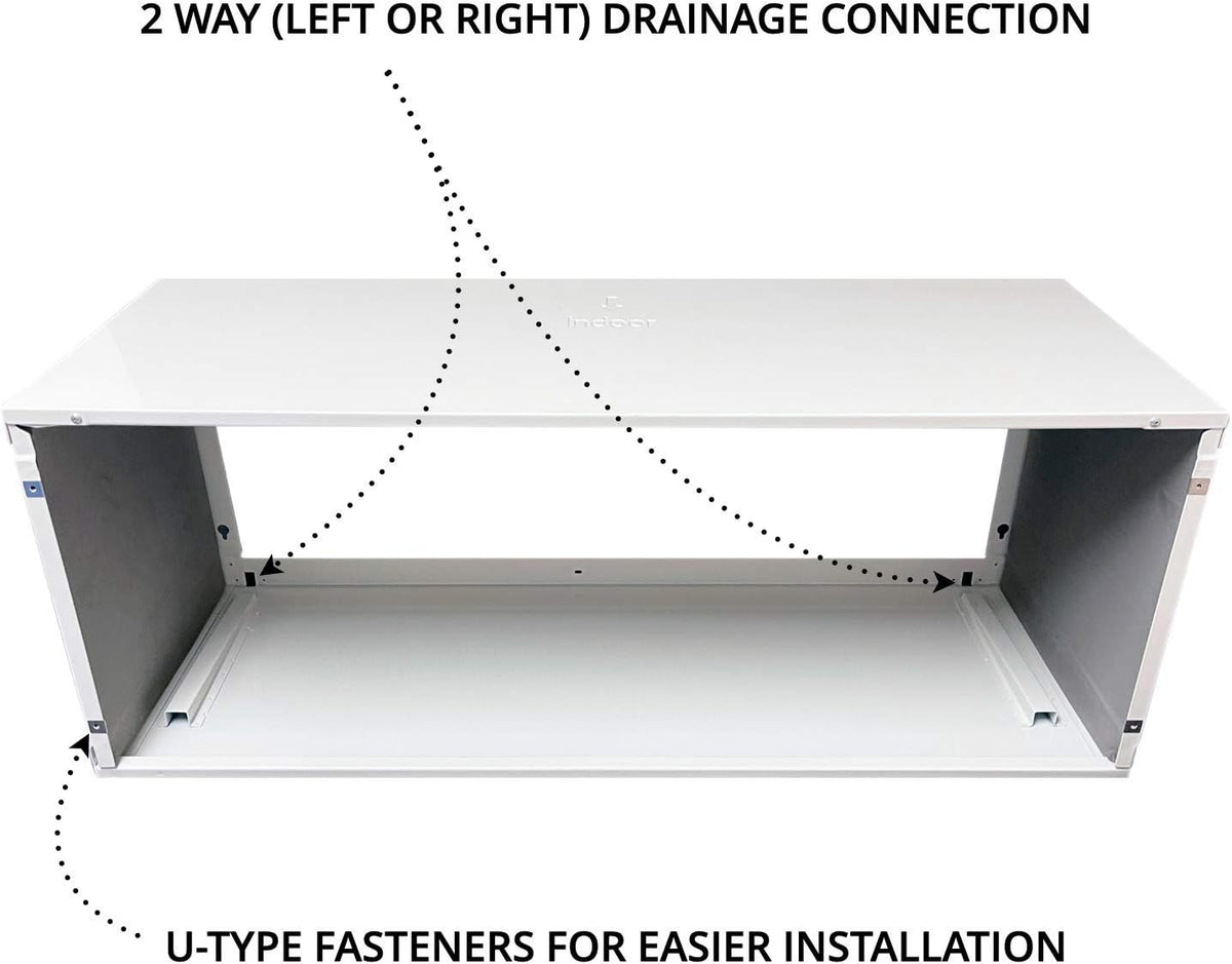 Folded Metal PTAC Wall Sleeve And Exterior Grille with Condensate Drain Kit Z37096