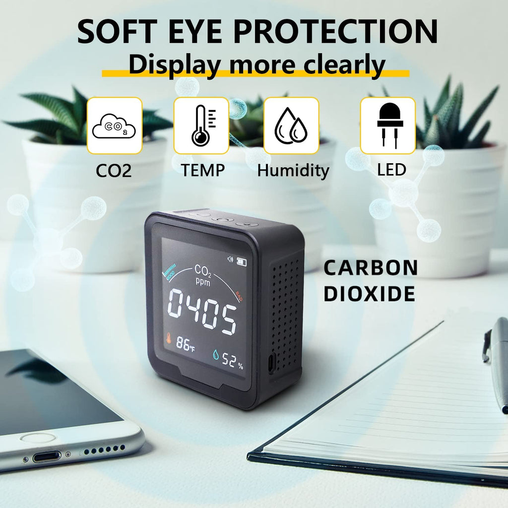 CO2 Monitor with Temperature and Relative Humidity, 400-5000ppm Range V161