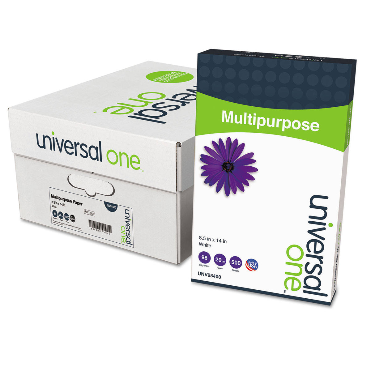 98 Brightness 20lb 8.5x14 Bright White Multipurpose Paper (5000 Sheets/Carton) M53811