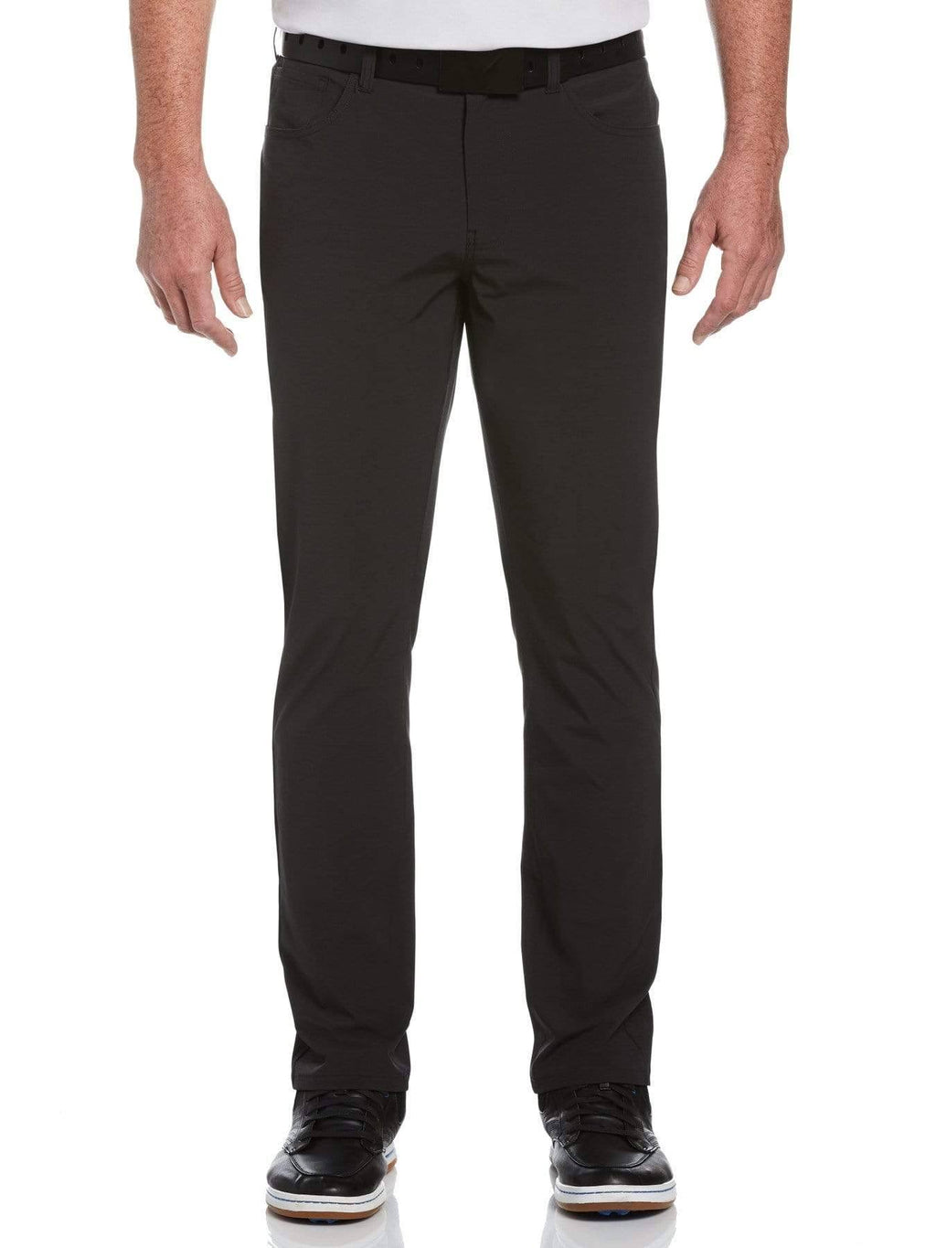 Black Heather Cotton Polyester Elastane 5-Pocket Pant T242
