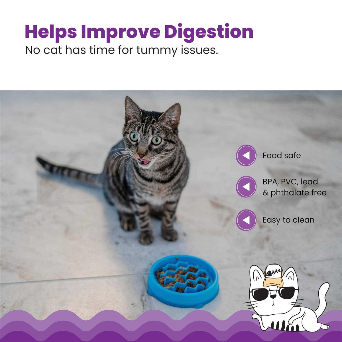 Slow Feeder Cat Bowl O5804