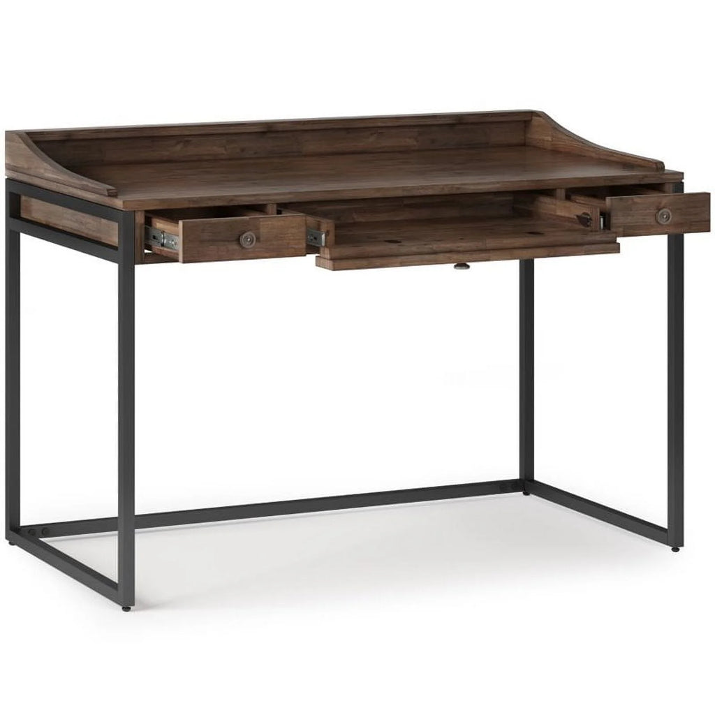 48" Solid Wood Computer Desk in Rustic Aged Brown X941149
