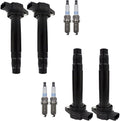 4pcs Racing Ignition Coil Pack And Platinum Spark Plug Compatible with Nissan Sentra 2000 2001 1.8L O7814