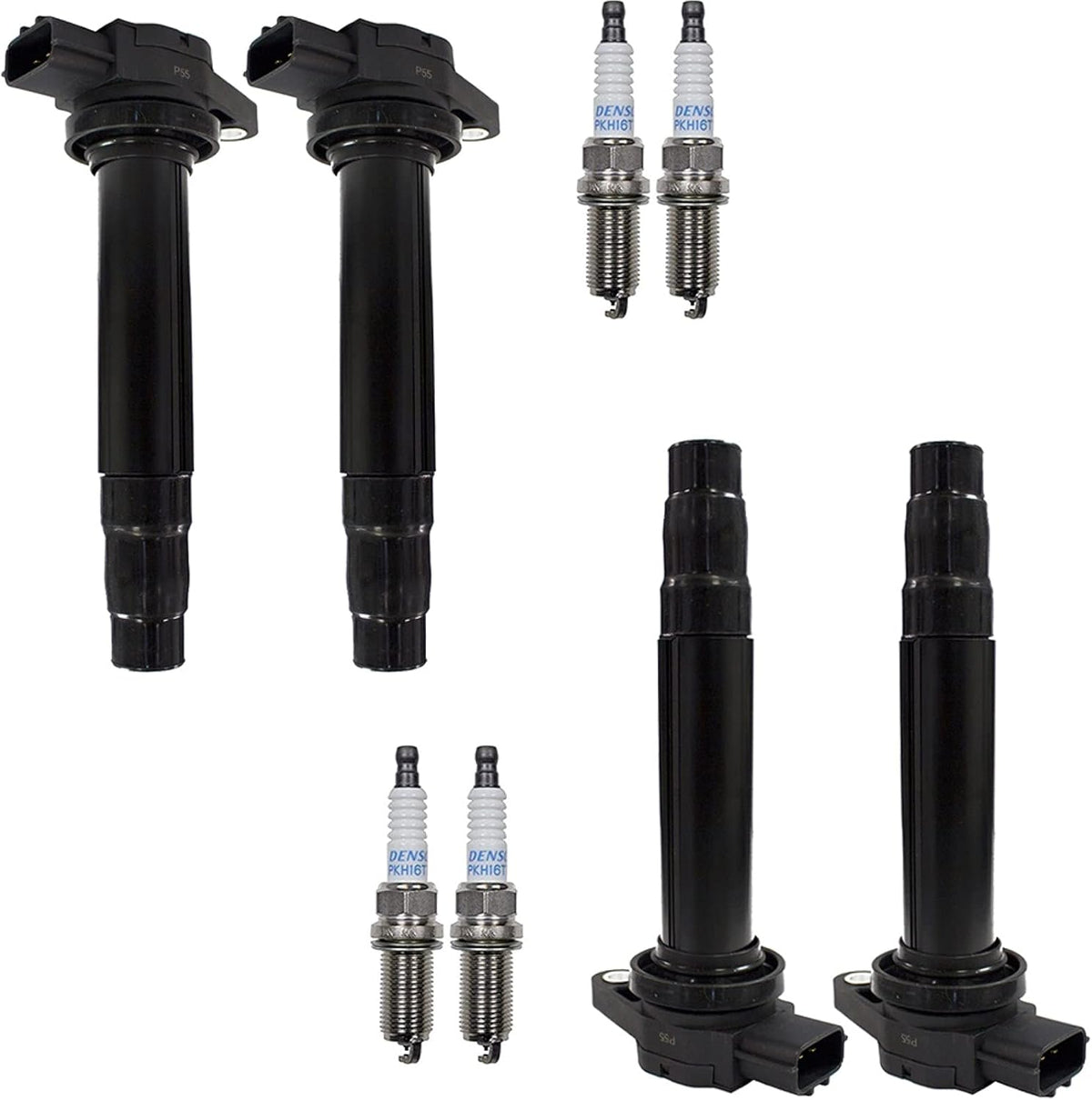 4pcs Racing Ignition Coil Pack And Platinum Spark Plug Compatible with Nissan Sentra 2000 2001 1.8L O7814