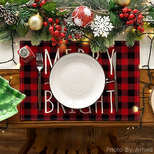 Buffalo Plaid Christmas Placemats Set of 4 R3121